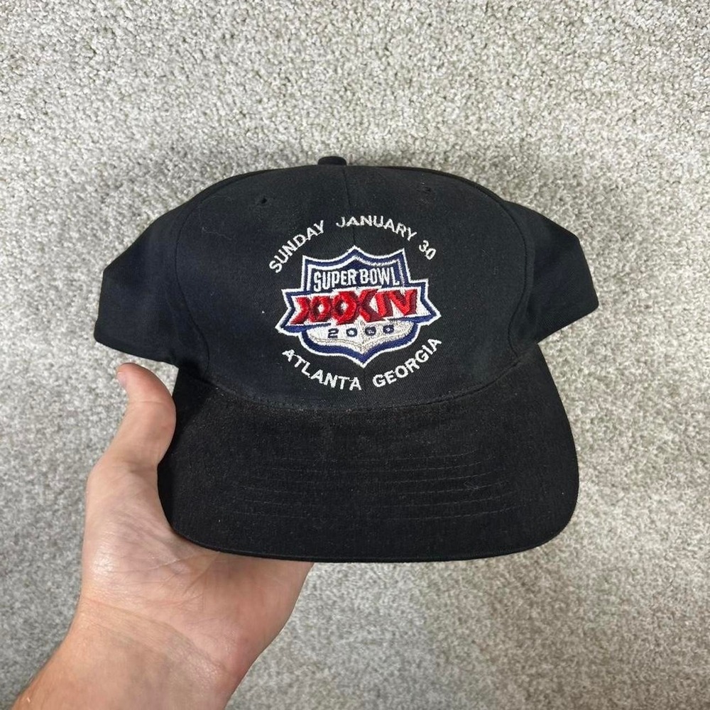 Vintage 2000 Logo 7 Super Bowl XXXIV black SnapBack hat cap